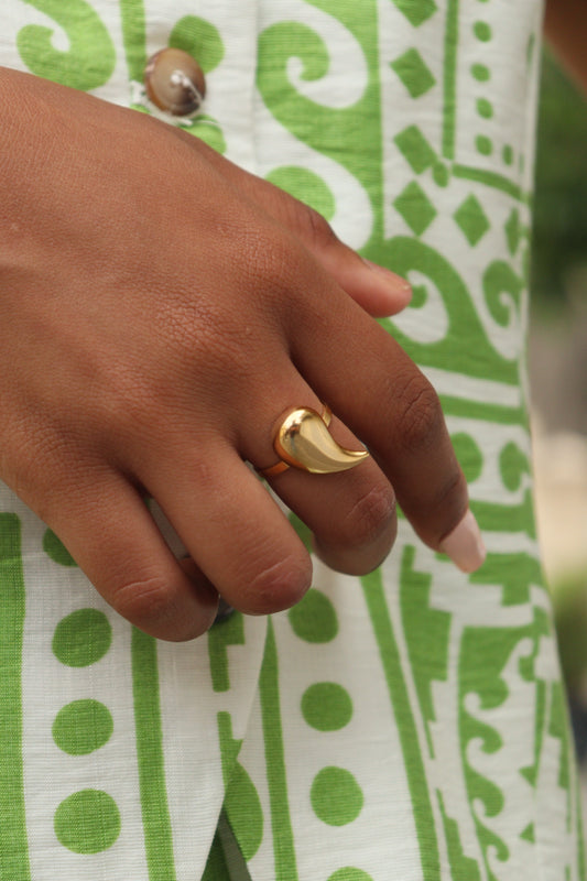 Bague goutte d'eau